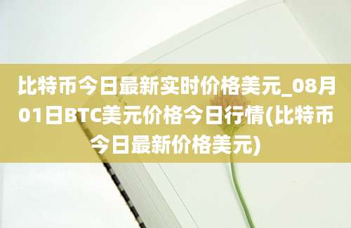 比特币今日最新实时价格美元_08月01日BTC美元价格今日行情(比特币今日最新价格美元)