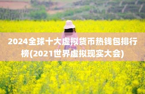 2024全球十大虚拟货币热钱包排行榜(2021世界虚拟现实大会)