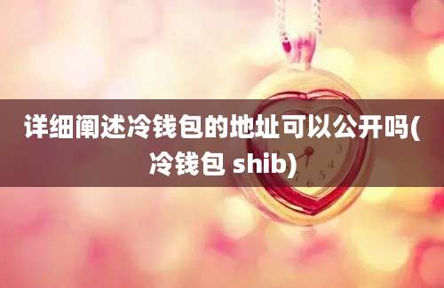 详细阐述冷钱包的地址可以公开吗(冷钱包 shib)