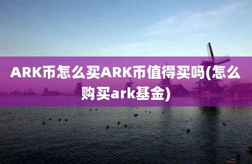 ARK币怎么买ARK币值得买吗(怎么购买ark基金)