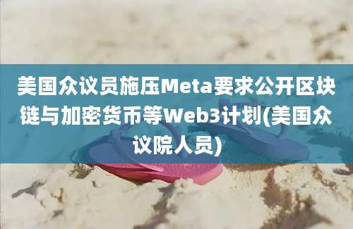 美国众议员施压Meta要求公开区块链与加密货币等Web3计划(美国众议院人员)