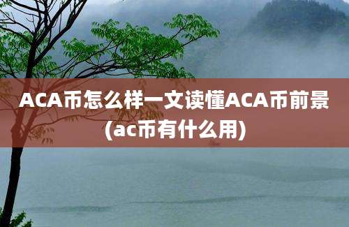 ACA币怎么样一文读懂ACA币前景(ac币有什么用)