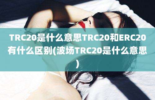 TRC20是什么意思TRC20和ERC20有什么区别(波场TRC20是什么意思)