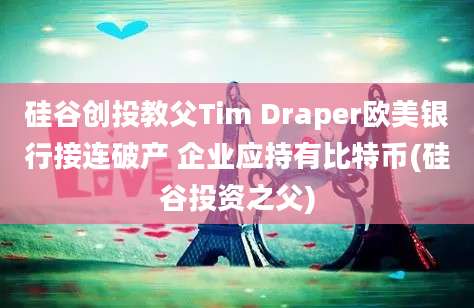 硅谷创投教父Tim Draper欧美银行接连破产 企业应持有比特币(硅谷投资之父)