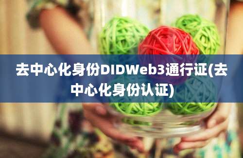 去中心化身份DIDWeb3通行证(去中心化身份认证)