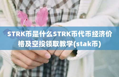 STRK币是什么STRK币代币经济价格及空投领取教学(stak币)