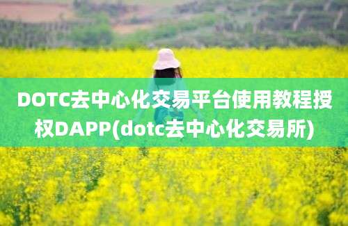 DOTC去中心化交易平台使用教程授权DAPP(dotc去中心化交易所)