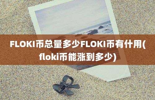 FLOKI币总量多少FLOKI币有什用(floki币能涨到多少)