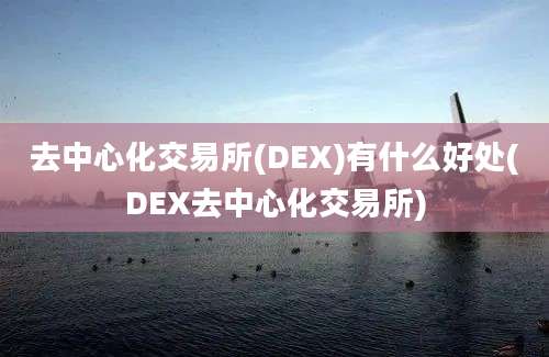 去中心化交易所(DEX)有什么好处(DEX去中心化交易所)