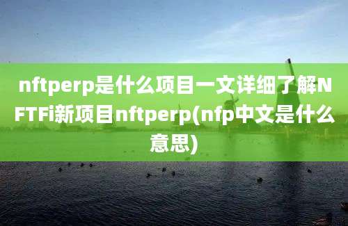 nftperp是什么项目一文详细了解NFTFi新项目nftperp(nfp中文是什么意思)