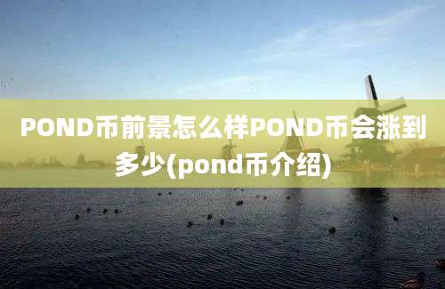 POND币前景怎么样POND币会涨到多少(pond币介绍)