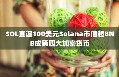 SOL直逼100美元Solana市值超BNB成第四大加密货币