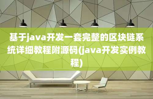 基于java开发一套完整的区块链系统详细教程附源码(java开发实例教程)