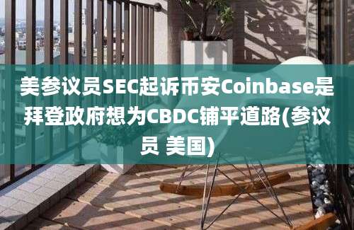 美参议员SEC起诉币安Coinbase是拜登政府想为CBDC铺平道路(参议员 美国)