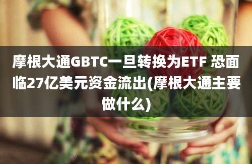 摩根大通GBTC一旦转换为ETF 恐面临27亿美元资金流出(摩根大通主要做什么)