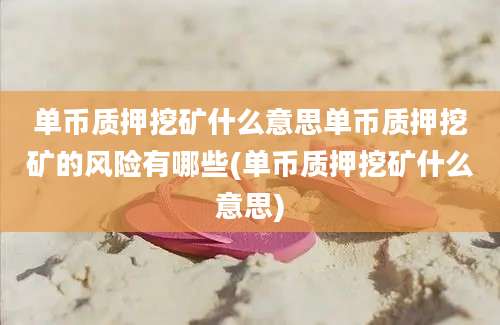 单币质押挖矿什么意思单币质押挖矿的风险有哪些(单币质押挖矿什么意思)