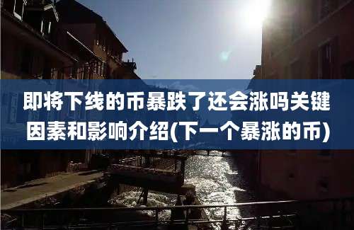 即将下线的币暴跌了还会涨吗关键因素和影响介绍(下一个暴涨的币)