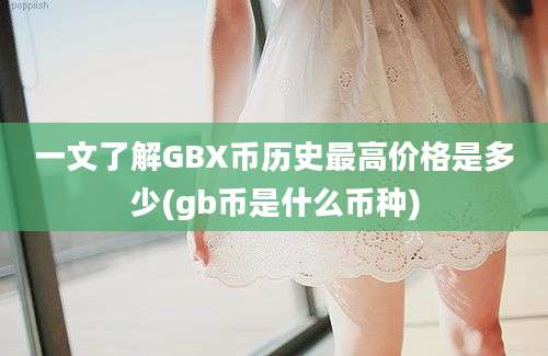 一文了解GBX币历史最高价格是多少(gb币是什么币种)