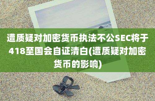 遭质疑对加密货币执法不公SEC将于418至国会自证清白(遭质疑对加密货币的影响)