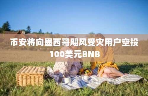 币安将向墨西哥飓风受灾用户空投100美元BNB