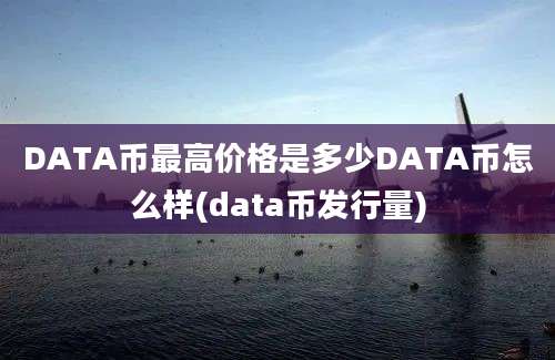 DATA币最高价格是多少DATA币怎么样(data币发行量)