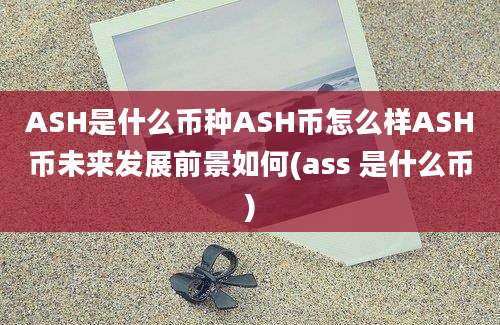 ASH是什么币种ASH币怎么样ASH币未来发展前景如何(ass 是什么币)