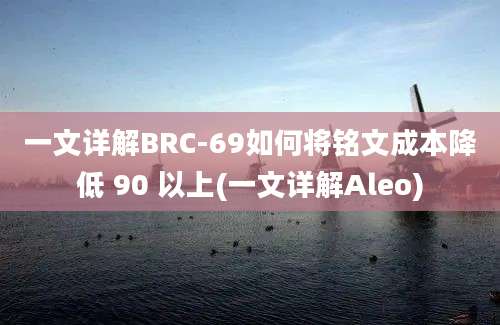 一文详解BRC-69如何将铭文成本降低 90 以上(一文详解Aleo)