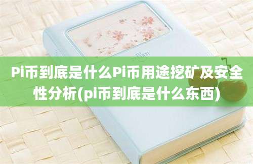 Pi币到底是什么Pi币用途挖矿及安全性分析(pi币到底是什么东西)