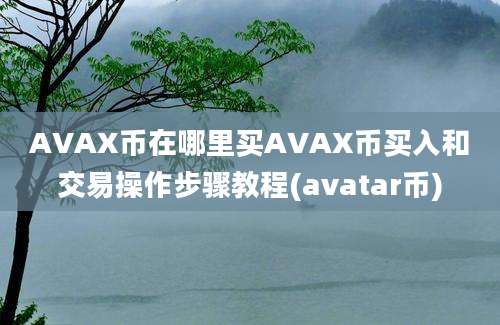 AVAX币在哪里买AVAX币买入和交易操作步骤教程(avatar币)