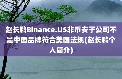 赵长鹏Binance.US非币安子公司不是中国品牌符合美国法规(赵长鹏个人简介)