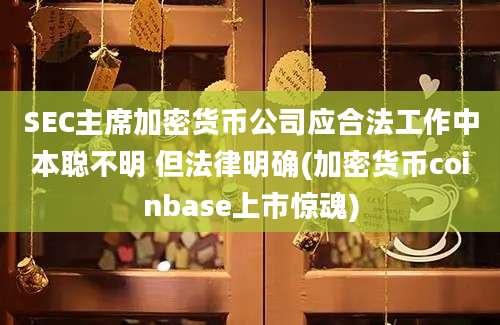 SEC主席加密货币公司应合法工作中本聪不明 但法律明确(加密货币coinbase上市惊魂)