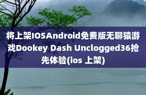 将上架IOSAndroid免费版无聊猿游戏Dookey Dash Unclogged36抢先体验(ios 上架)