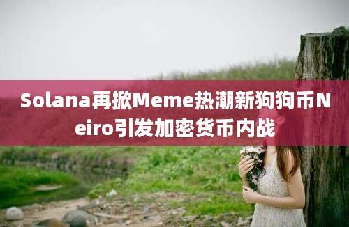 Solana再掀Meme热潮新狗狗币Neiro引发加密货币内战