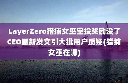 LayerZero猎捕女巫空投奖励没了CEO最新发文引大批用户质疑(猎捕女巫在哪)