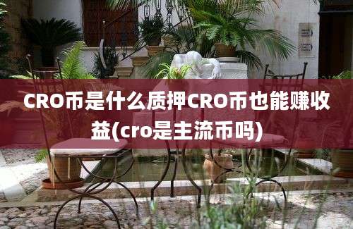 CRO币是什么质押CRO币也能赚收益(cro是主流币吗)