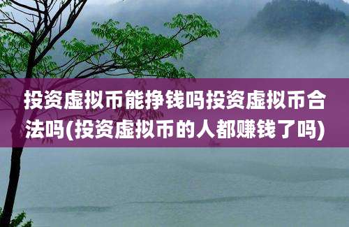 投资虚拟币能挣钱吗投资虚拟币合法吗(投资虚拟币的人都赚钱了吗)