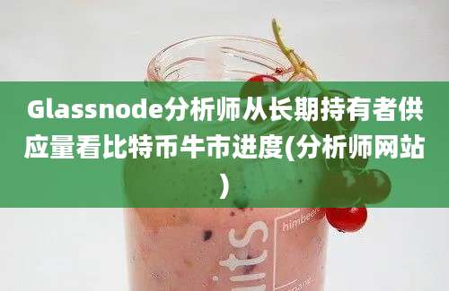 Glassnode分析师从长期持有者供应量看比特币牛市进度(分析师网站)