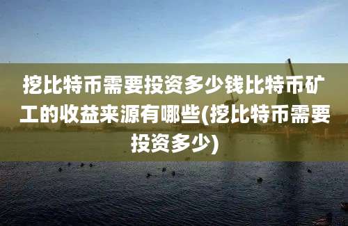 挖比特币需要投资多少钱比特币矿工的收益来源有哪些(挖比特币需要投资多少)