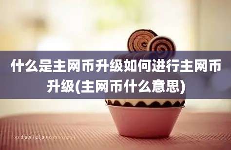 什么是主网币升级如何进行主网币升级(主网币什么意思)