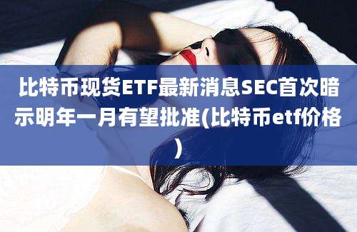 比特币现货ETF最新消息SEC首次暗示明年一月有望批准(比特币etf价格)