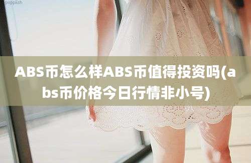 ABS币怎么样ABS币值得投资吗(abs币价格今日行情非小号)