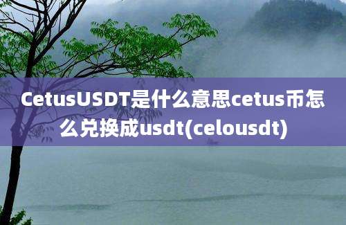 CetusUSDT是什么意思cetus币怎么兑换成usdt(celousdt)