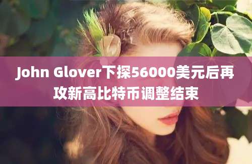 John Glover下探56000美元后再攻新高比特币调整结束