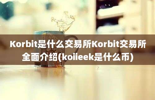 Korbit是什么交易所Korbit交易所全面介绍(koiieek是什么币)