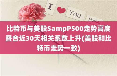 比特币与美股SampP500走势高度叠合近30天相关系数上升(美股和比特币走势一致)