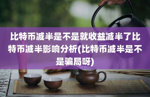 比特币减半是不是就收益减半了比特币减半影响分析(比特币减半是不是骗局呀)