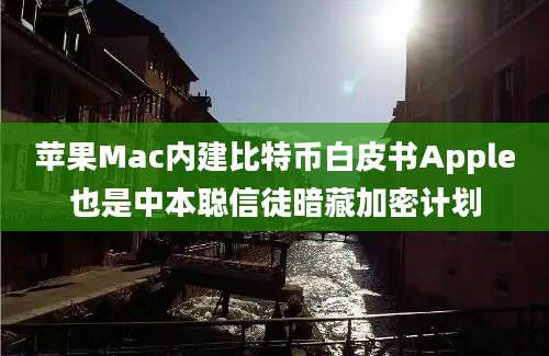 苹果Mac内建比特币白皮书Apple也是中本聪信徒暗藏加密计划