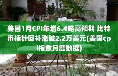 美国1月CPI年增6.4略高预期 比特币插针回补涨破2.2万美元(美国cpi指数月度数据)