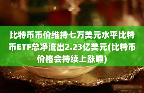 比特币币价维持七万美元水平比特币ETF总净流出2.23亿美元(比特币价格会持续上涨嘛)