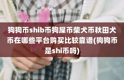 狗狗币shib币狗屎币柴犬币秋田犬币在哪些平台购买比较靠谱(狗狗币是shi币吗)